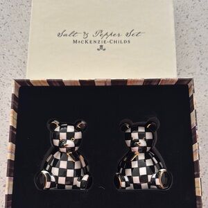 NWT MacKenzie-Childs Ceramic Salt & Pepper Set